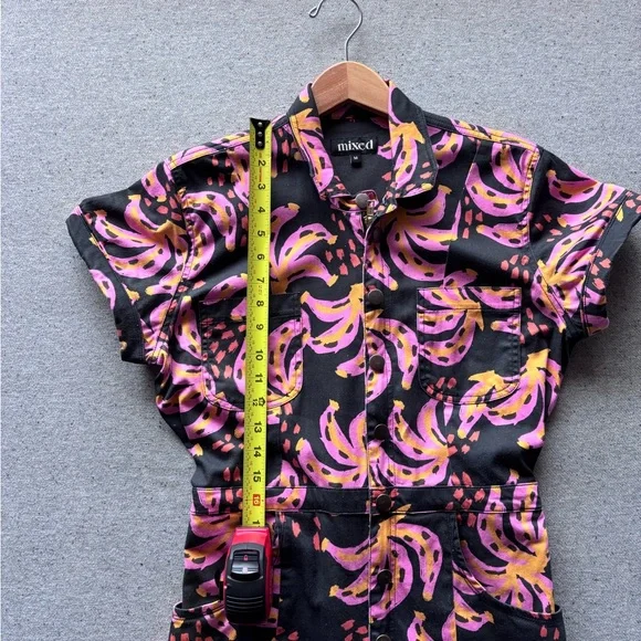 MIXED by Nasrin Pink Nana Jumpsuit, medium, 97 % cotton, 3 % stretch spandex - Picture 7 of 10